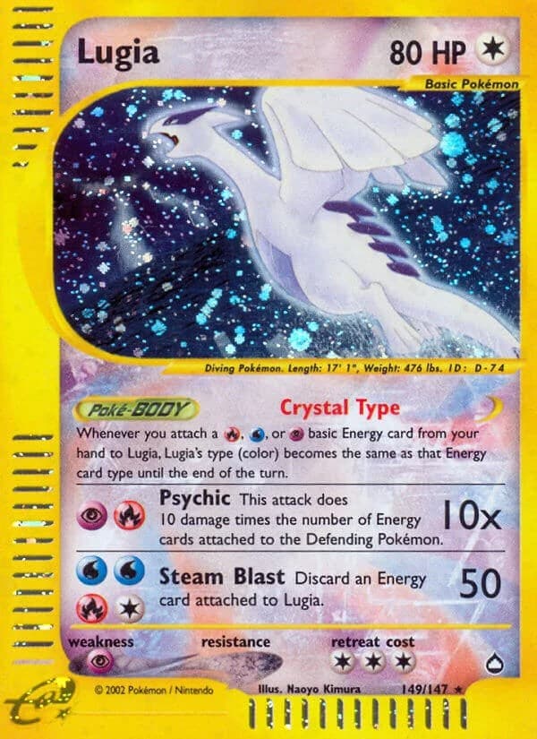 Lugia Crystal (Aquapolis) — Celebración 30 Aniversario Pokémon