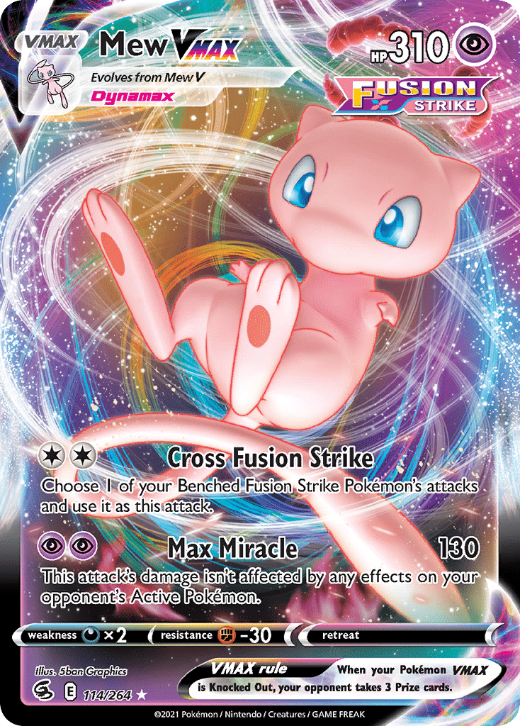 Mew VMAX (Fusion Strike) — Celebración 30 Aniversario Pokémon