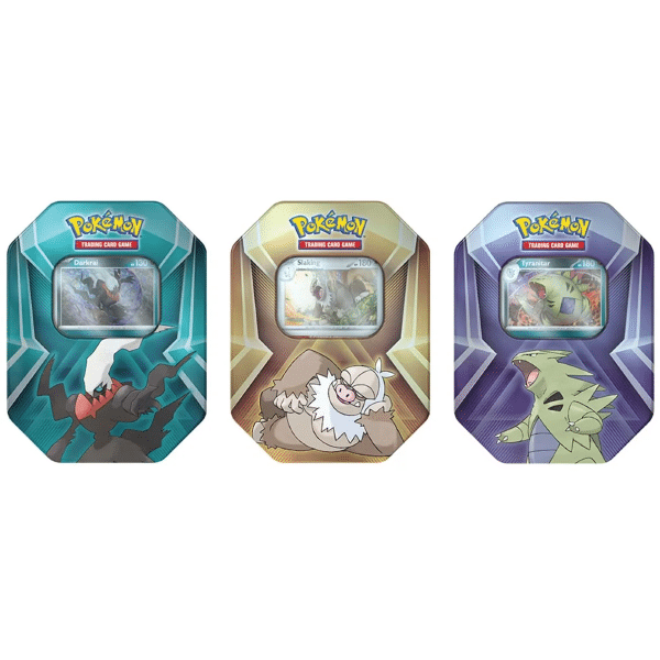 Whammy Lata 2024 Triple Impacto Pokémon - latas Tyranitar, Darkrai y Slaking